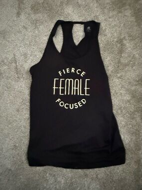 Fierce Female Focused Black Racerback Tank